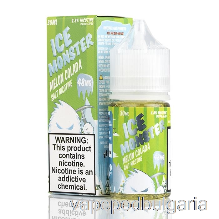 Vape 10000 Дръпки Ice Melon Colada - Ice Monster Salts - 30ml 24mg